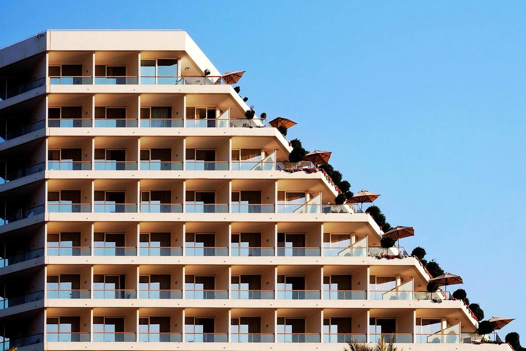 Urban container garden with vegetables growing on balcony